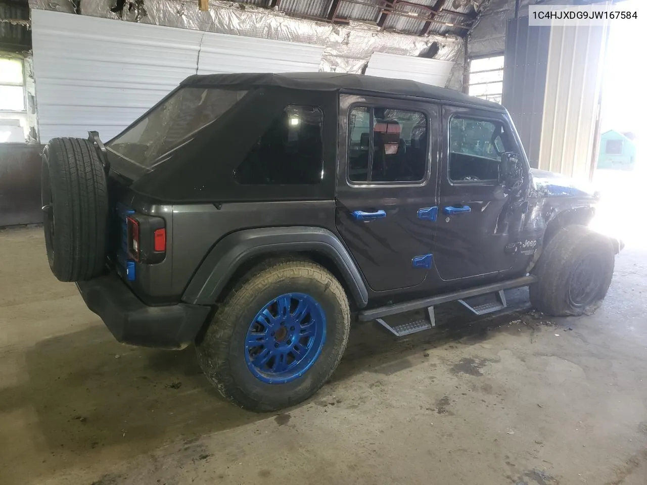 2018 Jeep Wrangler Unlimited Sport VIN: 1C4HJXDG9JW167584 Lot: 56469334