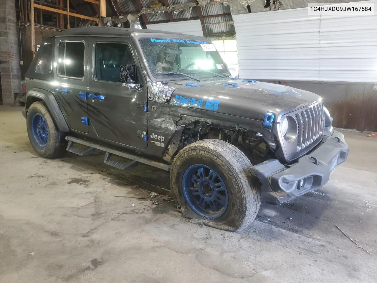 2018 Jeep Wrangler Unlimited Sport VIN: 1C4HJXDG9JW167584 Lot: 56469334