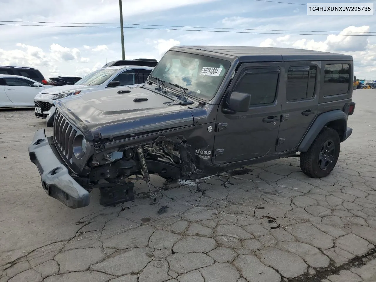 2018 Jeep Wrangler Unlimited Sport VIN: 1C4HJXDNXJW295735 Lot: 56734884