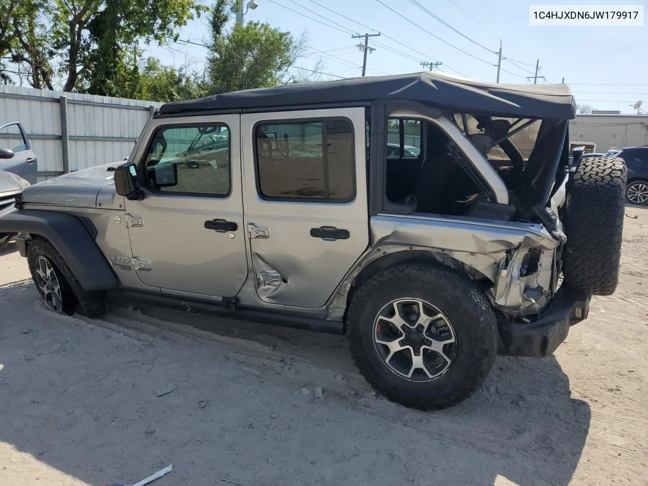 2018 Jeep Wrangler Unlimited Sport VIN: 1C4HJXDN6JW179917 Lot: 57469154