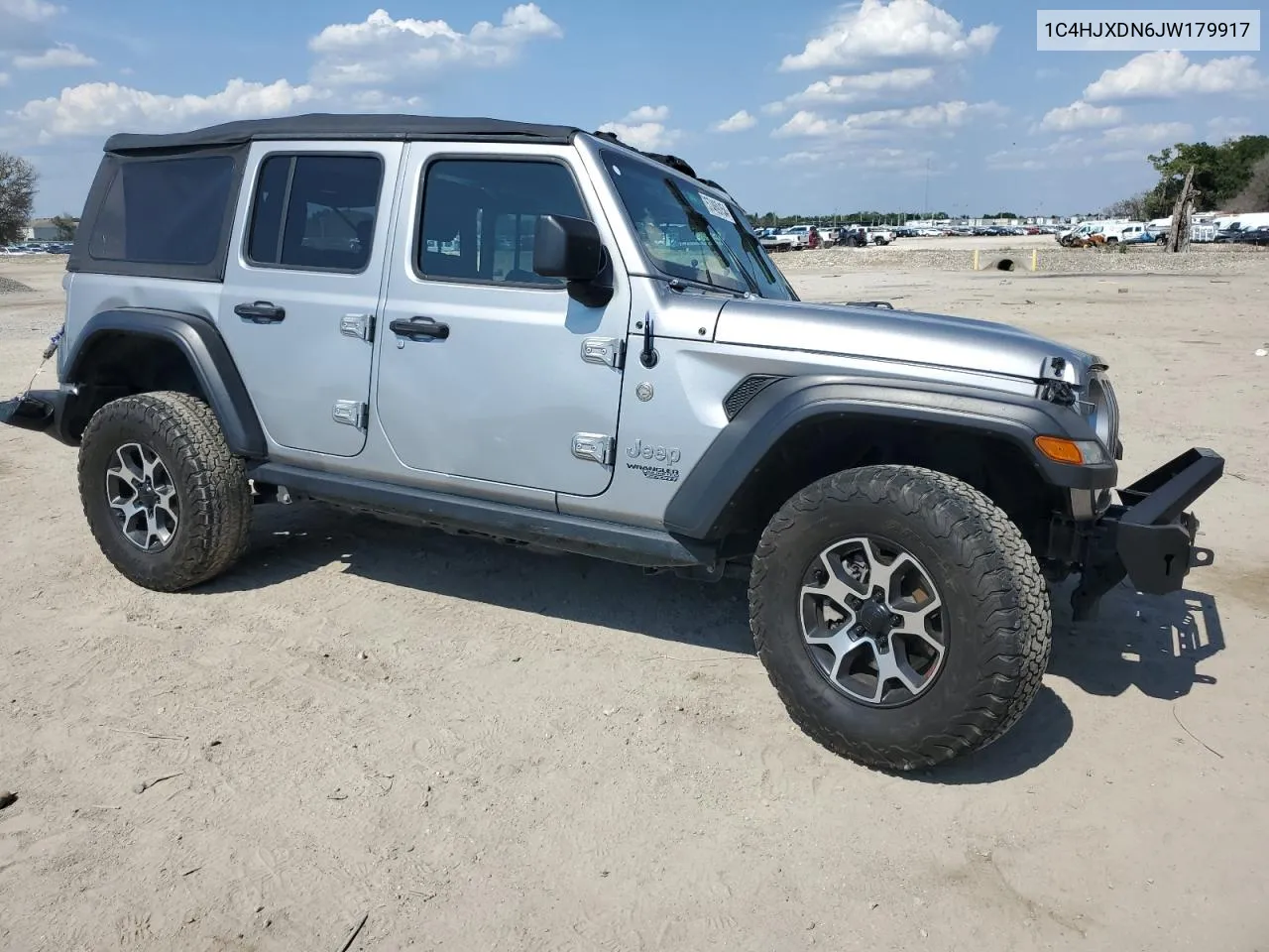 1C4HJXDN6JW179917 2018 Jeep Wrangler Unlimited Sport