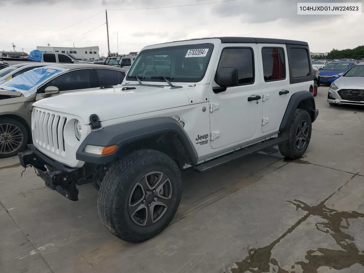 2018 Jeep Wrangler Unlimited Sport VIN: 1C4HJXDG1JW224523 Lot: 57832894