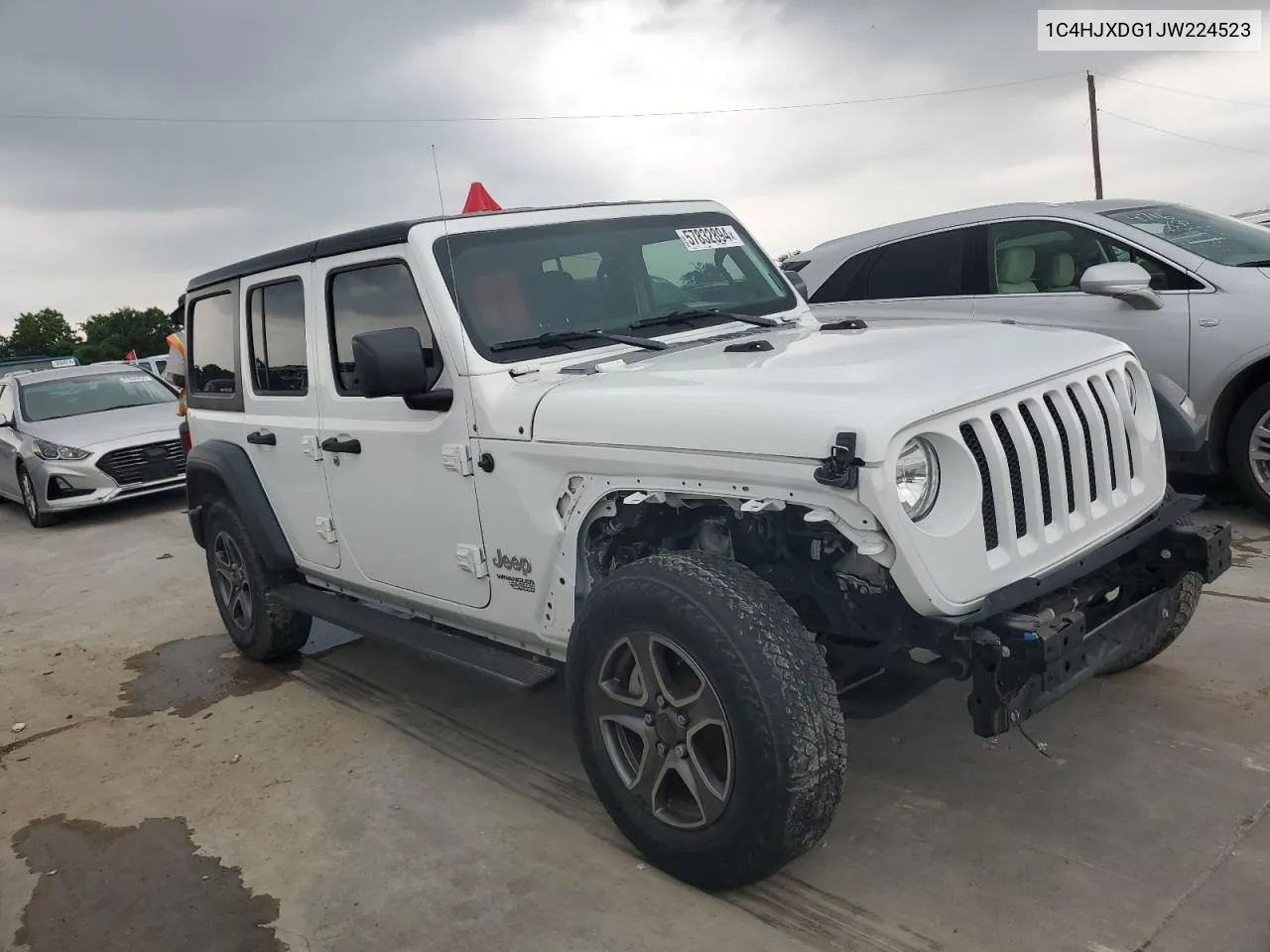 2018 Jeep Wrangler Unlimited Sport VIN: 1C4HJXDG1JW224523 Lot: 57832894