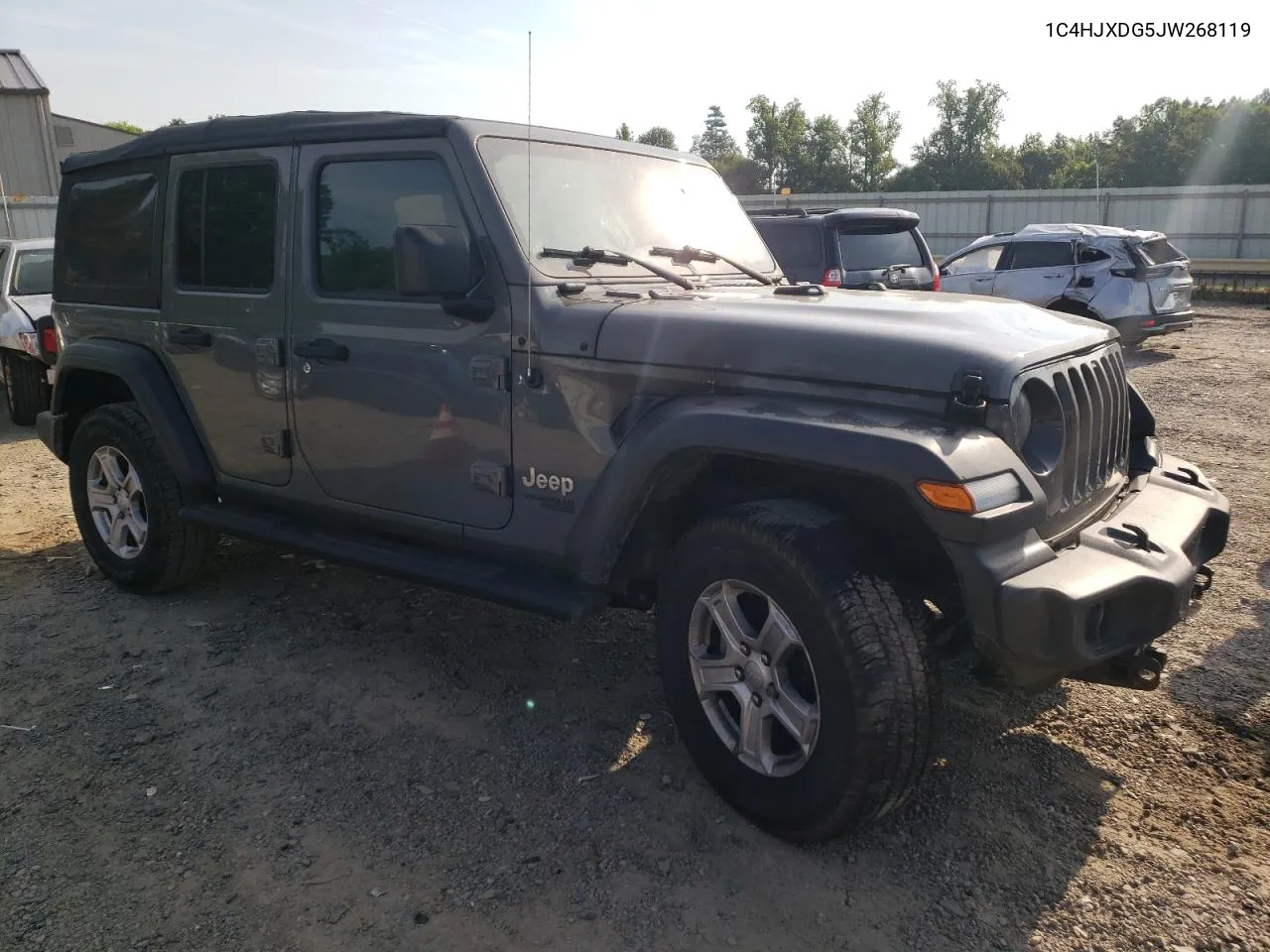 2018 Jeep Wrangler Unlimited Sport VIN: 1C4HJXDG5JW268119 Lot: 58689704