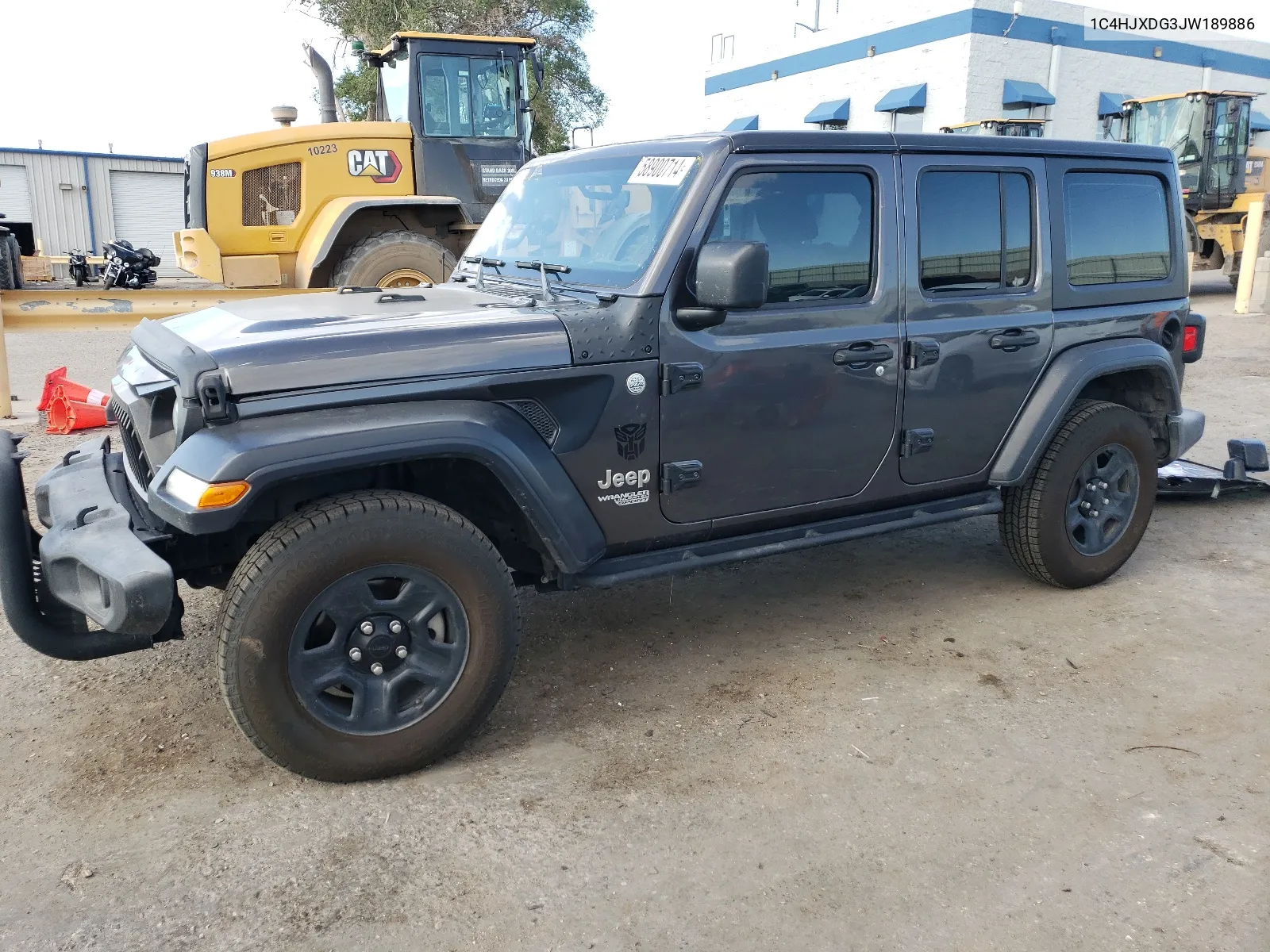 2018 Jeep Wrangler Unlimited Sport VIN: 1C4HJXDG3JW189886 Lot: 58900714