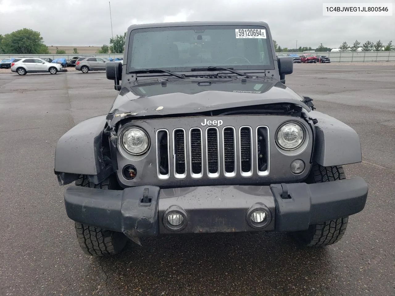 2018 Jeep Wrangler Unlimited Sahara VIN: 1C4BJWEG1JL800546 Lot: 59120694