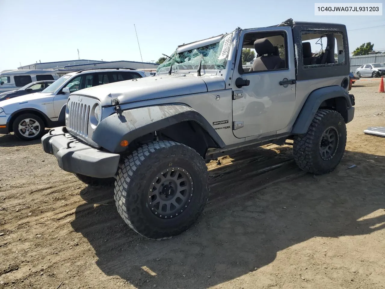 2018 Jeep Wrangler Sport VIN: 1C4GJWAG7JL931203 Lot: 59311684