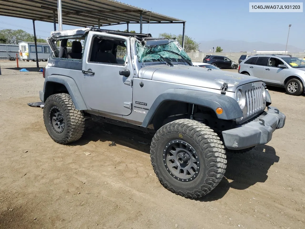 2018 Jeep Wrangler Sport VIN: 1C4GJWAG7JL931203 Lot: 59311684