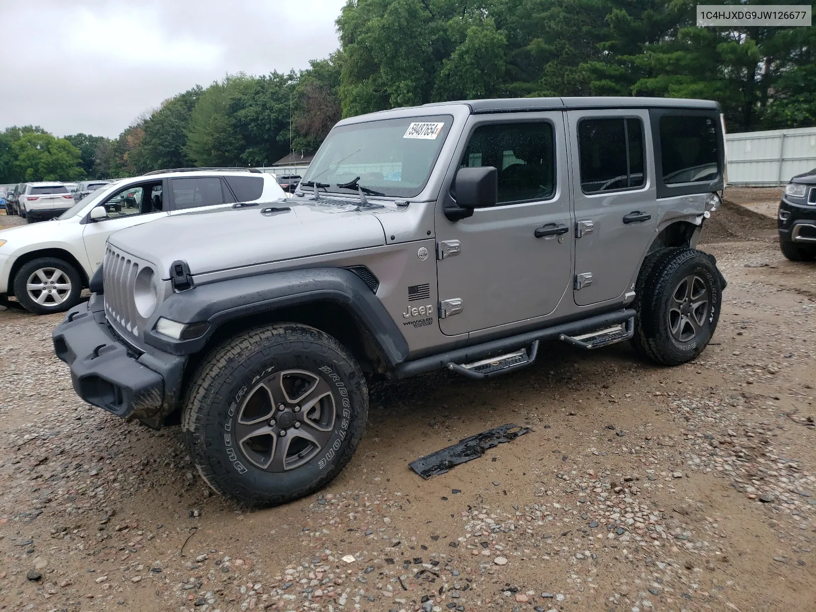 2018 Jeep Wrangler Unlimited Sport VIN: 1C4HJXDG9JW126677 Lot: 59487654