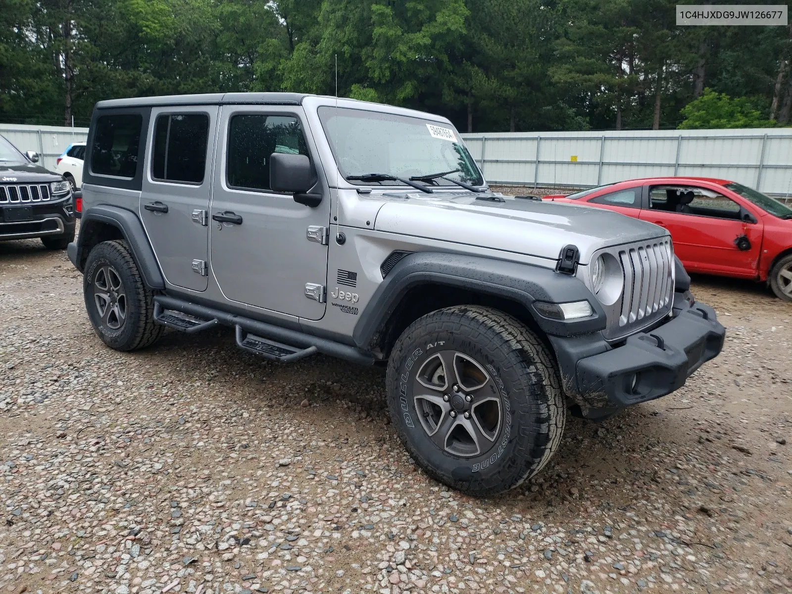 2018 Jeep Wrangler Unlimited Sport VIN: 1C4HJXDG9JW126677 Lot: 59487654