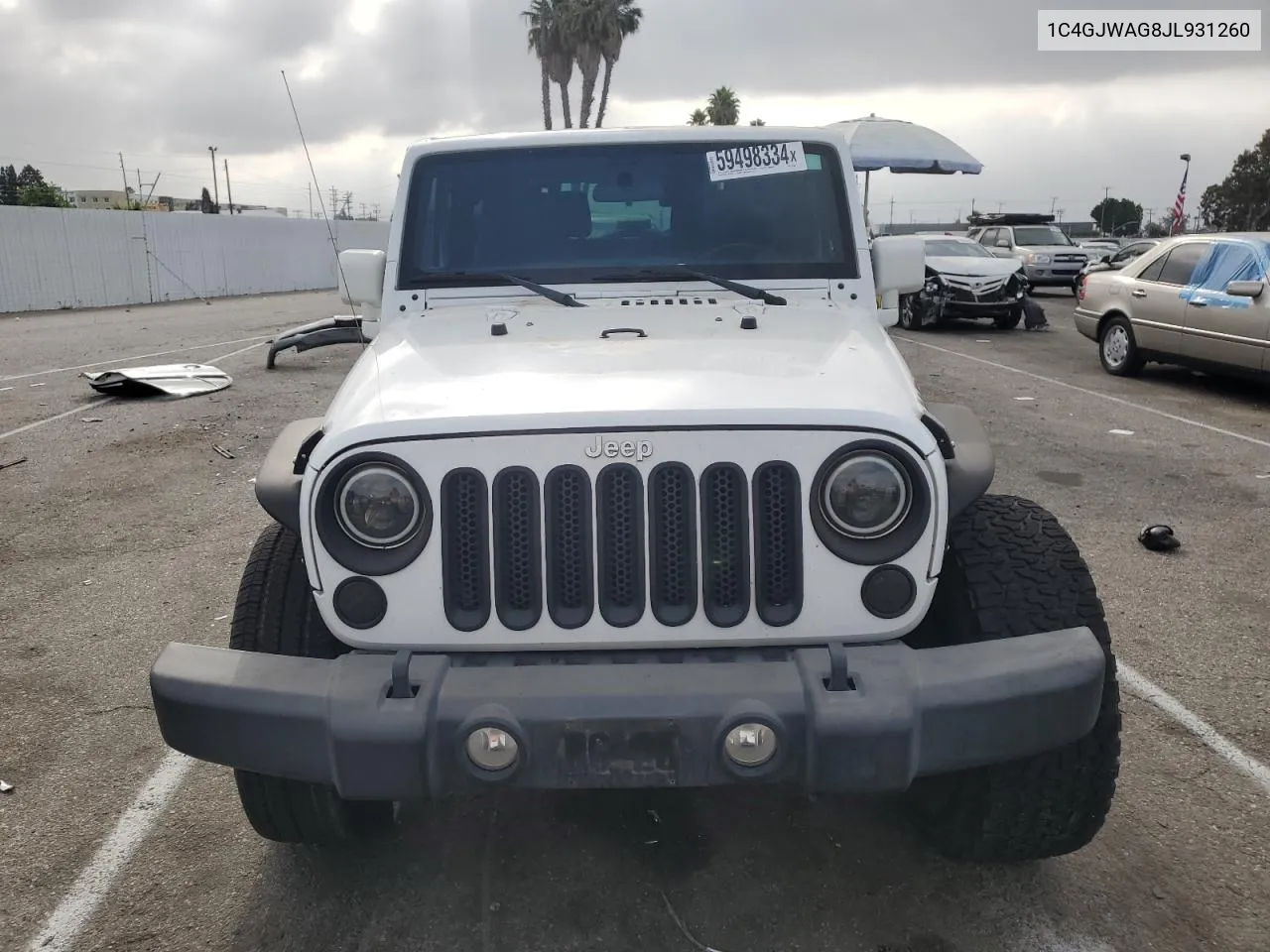 1C4GJWAG8JL931260 2018 Jeep Wrangler Sport