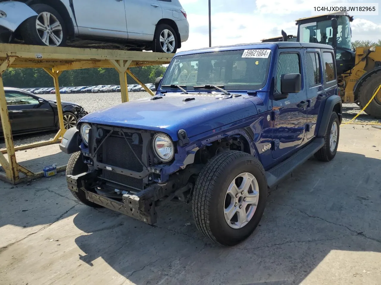 2018 Jeep Wrangler Unlimited Sport VIN: 1C4HJXDG8JW182965 Lot: 59621664