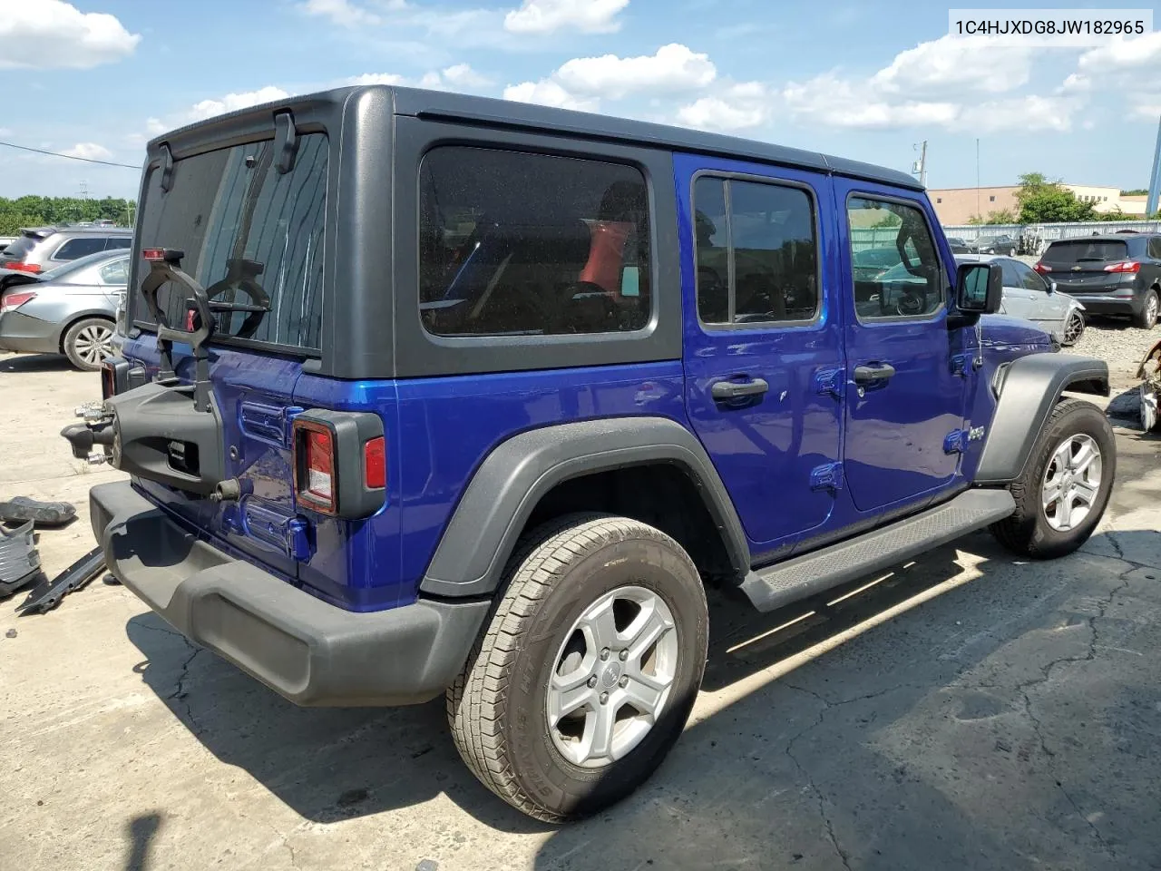 2018 Jeep Wrangler Unlimited Sport VIN: 1C4HJXDG8JW182965 Lot: 59621664