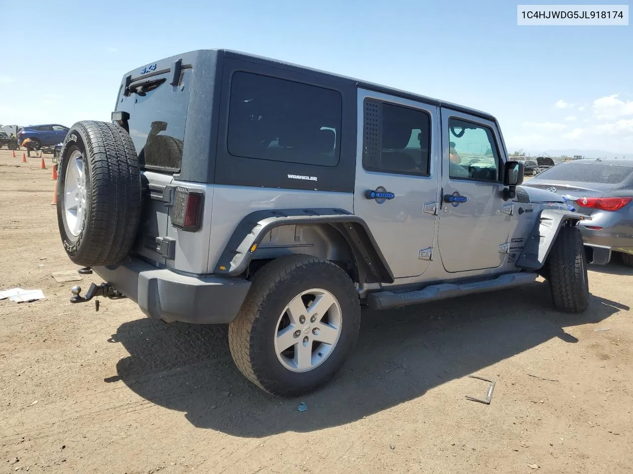 2018 Jeep Wrangler Unlimited Sport VIN: 1C4HJWDG5JL918174 Lot: 59680064