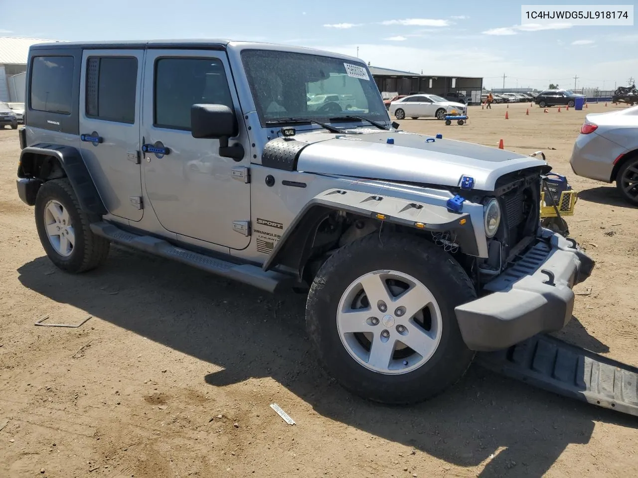 2018 Jeep Wrangler Unlimited Sport VIN: 1C4HJWDG5JL918174 Lot: 59680064