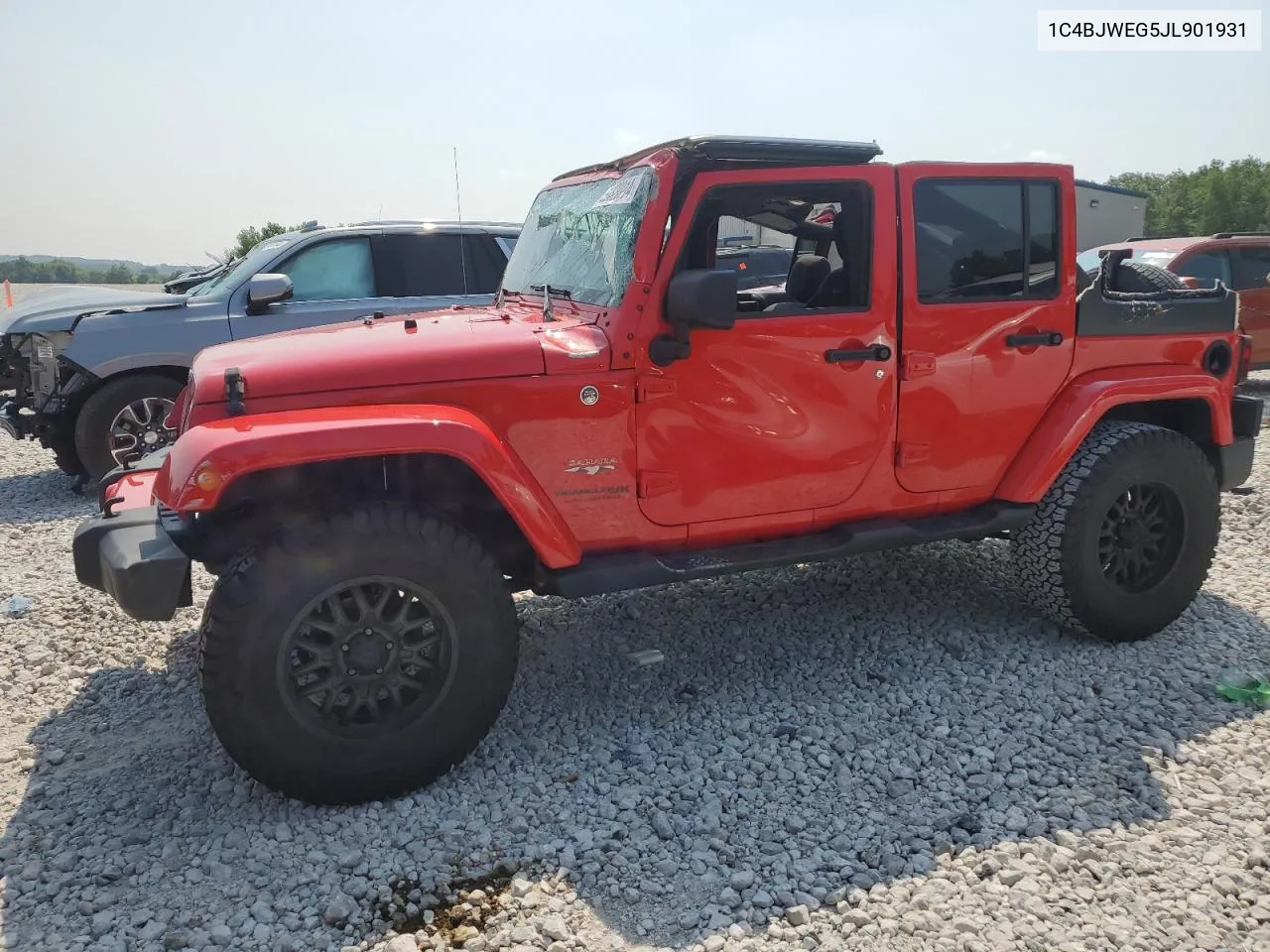 2018 Jeep Wrangler Unlimited Sahara VIN: 1C4BJWEG5JL901931 Lot: 59820214