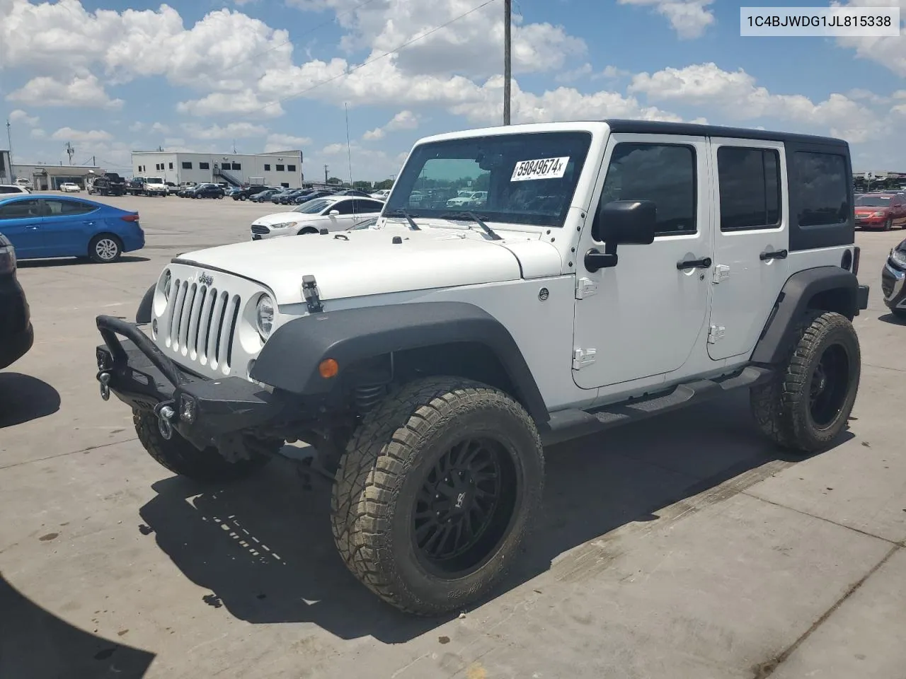 1C4BJWDG1JL815338 2018 Jeep Wrangler Unlimited Sport