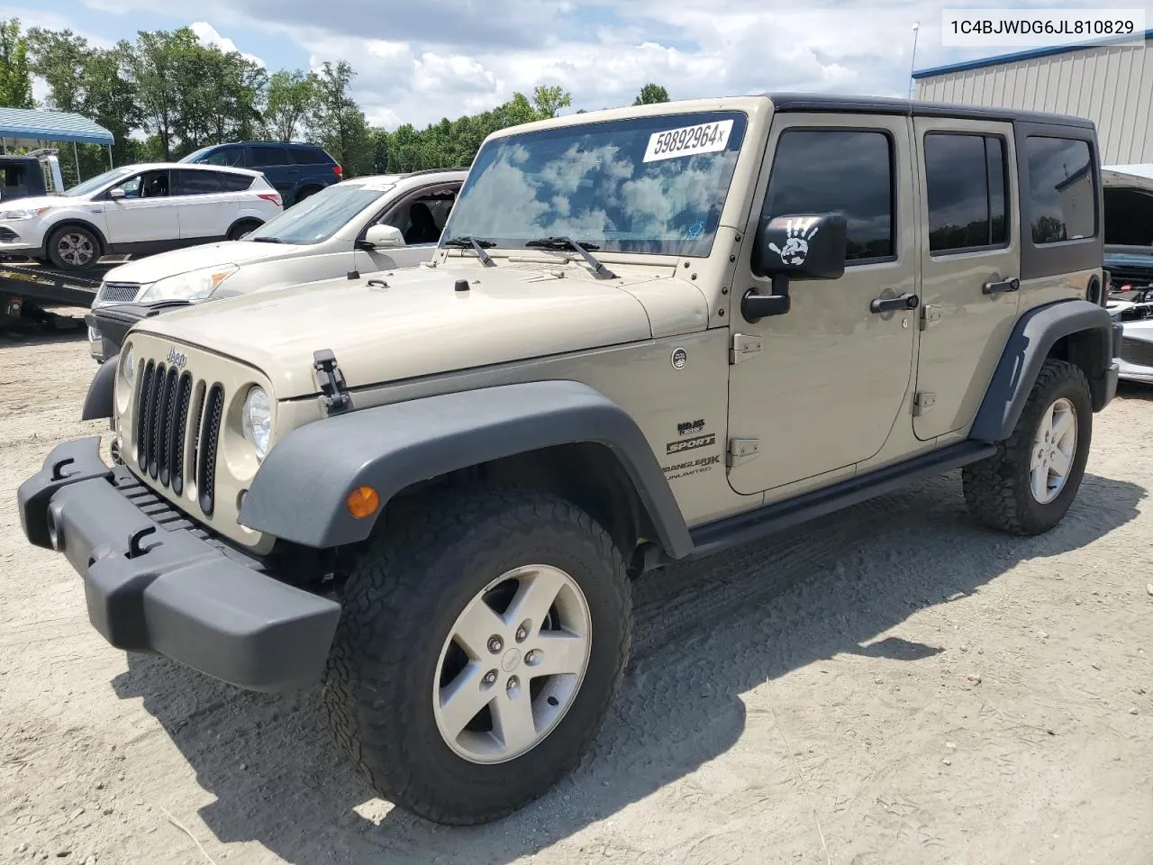 2018 Jeep Wrangler Unlimited Sport VIN: 1C4BJWDG6JL810829 Lot: 59892964