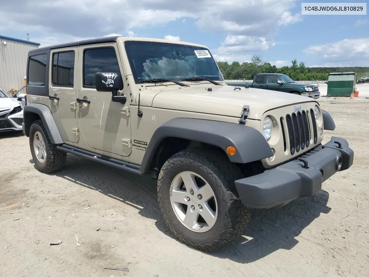 2018 Jeep Wrangler Unlimited Sport VIN: 1C4BJWDG6JL810829 Lot: 59892964