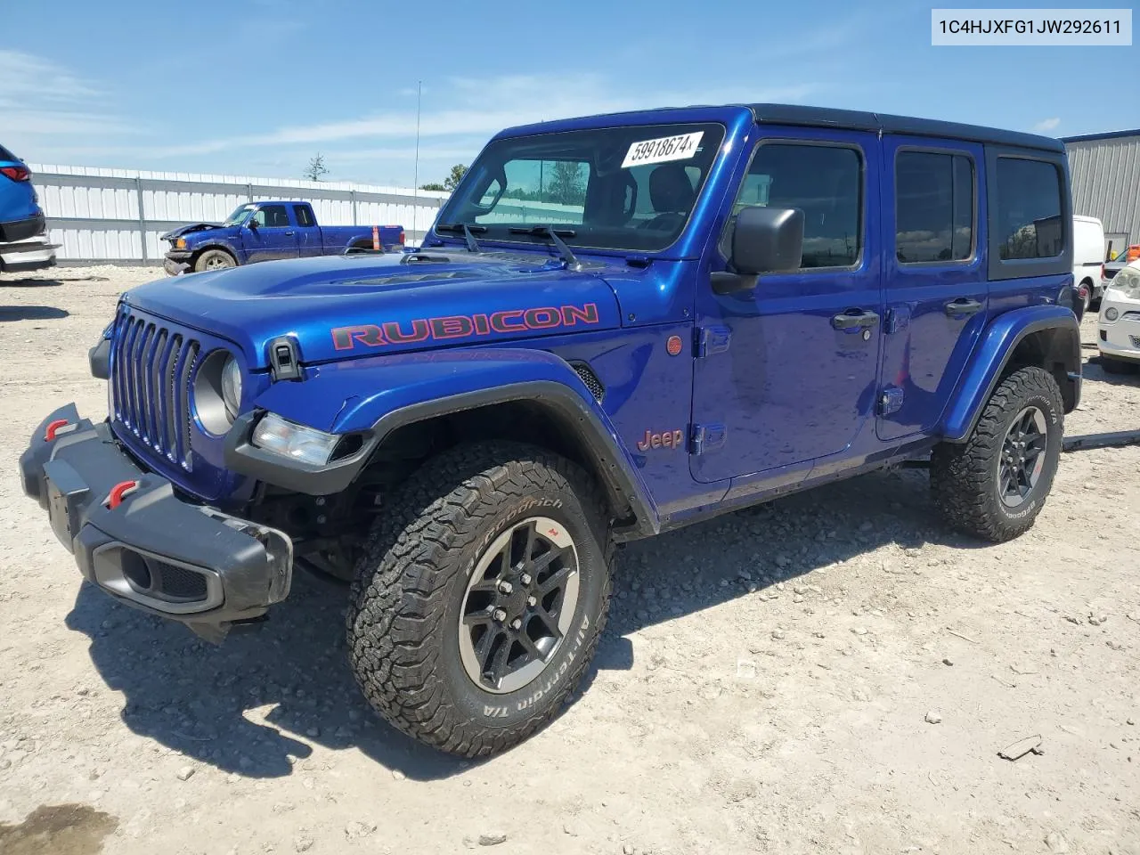 1C4HJXFG1JW292611 2018 Jeep Wrangler Unlimited Rubicon