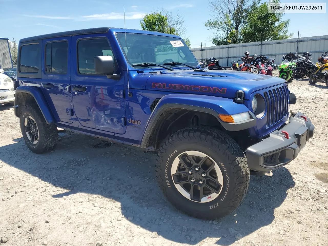 2018 Jeep Wrangler Unlimited Rubicon VIN: 1C4HJXFG1JW292611 Lot: 59918674