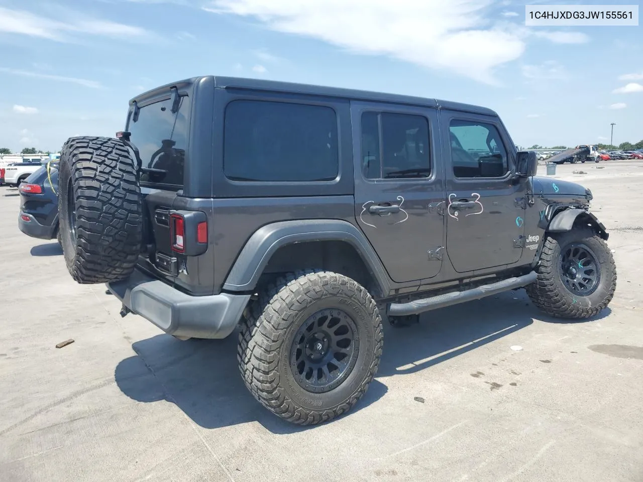 2018 Jeep Wrangler Unlimited Sport VIN: 1C4HJXDG3JW155561 Lot: 60036014