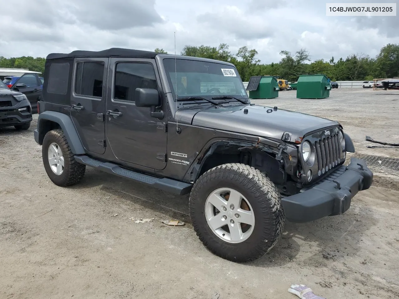 2018 Jeep Wrangler Unlimited Sport VIN: 1C4BJWDG7JL901205 Lot: 60219434