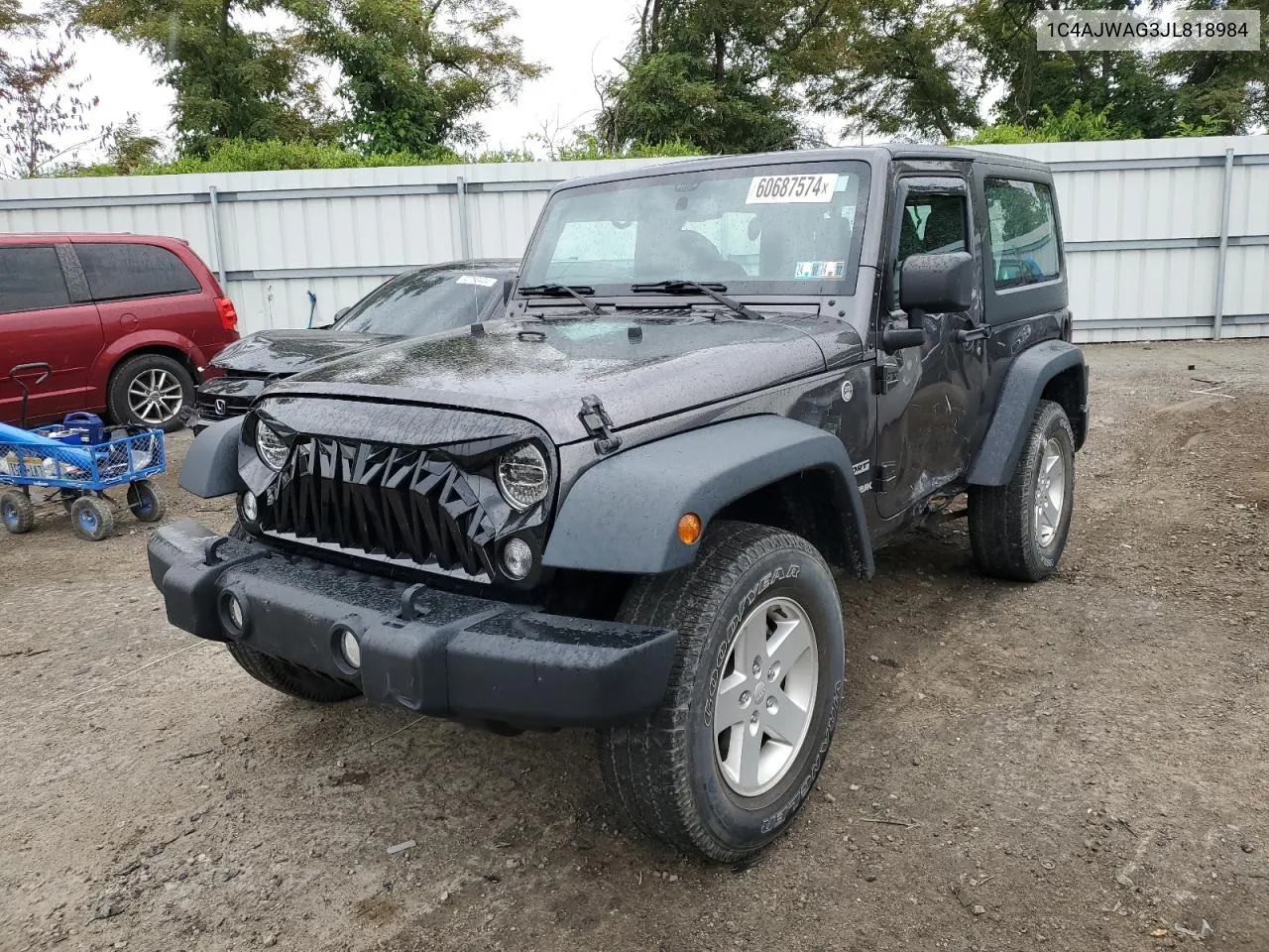 2018 Jeep Wrangler Sport VIN: 1C4AJWAG3JL818984 Lot: 60687574