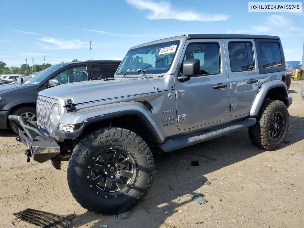 2018 Jeep Wrangler Unlimited Sahara VIN: 1C4HJXEG4JW155745 Lot: 60734184