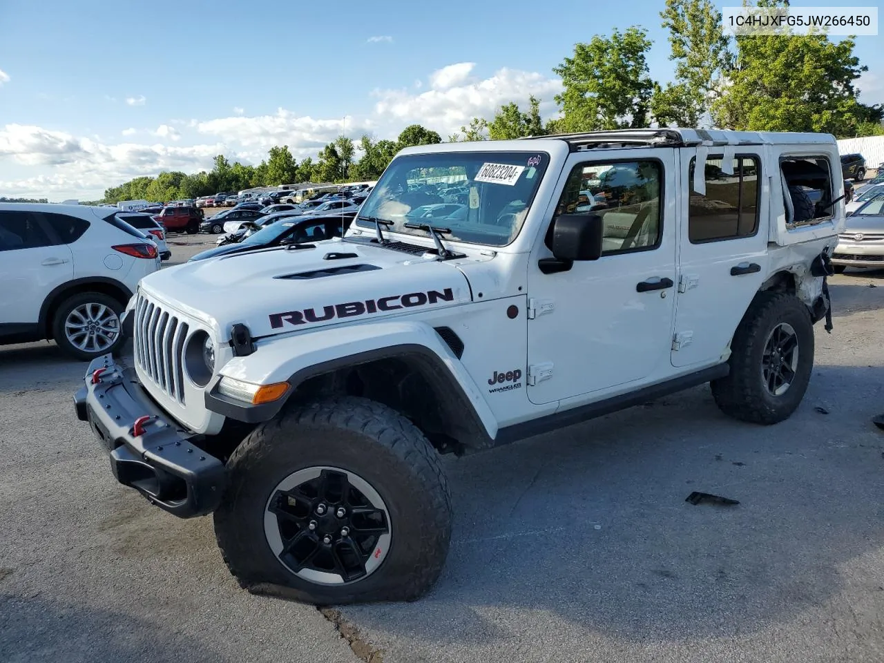 2018 Jeep Wrangler Unlimited Rubicon VIN: 1C4HJXFG5JW266450 Lot: 60823204