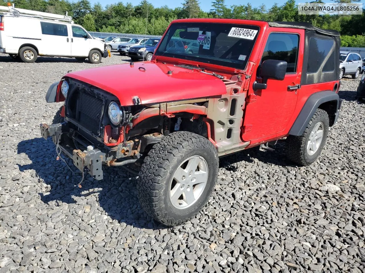 2018 Jeep Wrangler Sport VIN: 1C4AJWAG4JL805256 Lot: 60824964