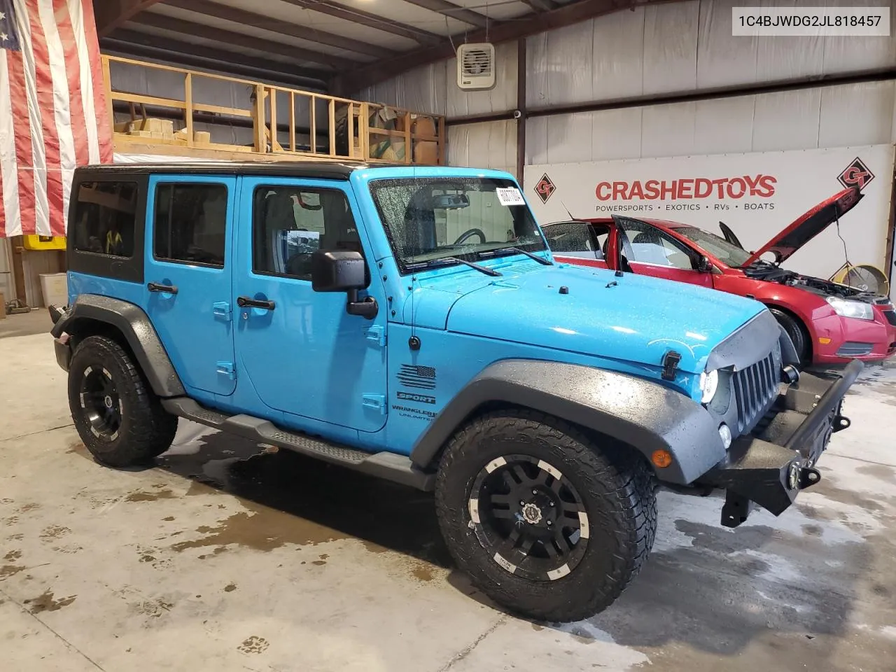 2018 Jeep Wrangler Unlimited Sport VIN: 1C4BJWDG2JL818457 Lot: 60877004