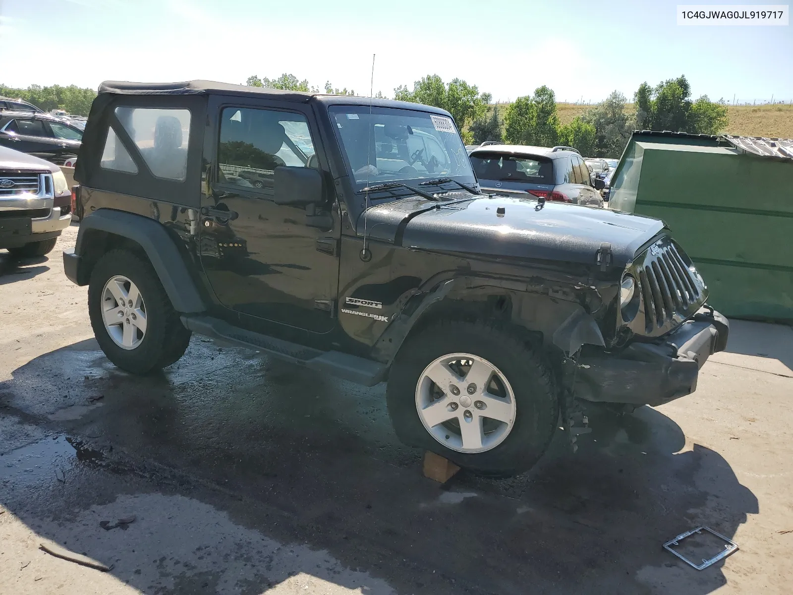 2018 Jeep Wrangler Sport VIN: 1C4GJWAG0JL919717 Lot: 60888304