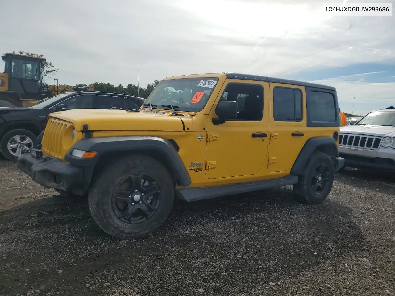 1C4HJXDG0JW293686 2018 Jeep Wrangler Unlimited Sport