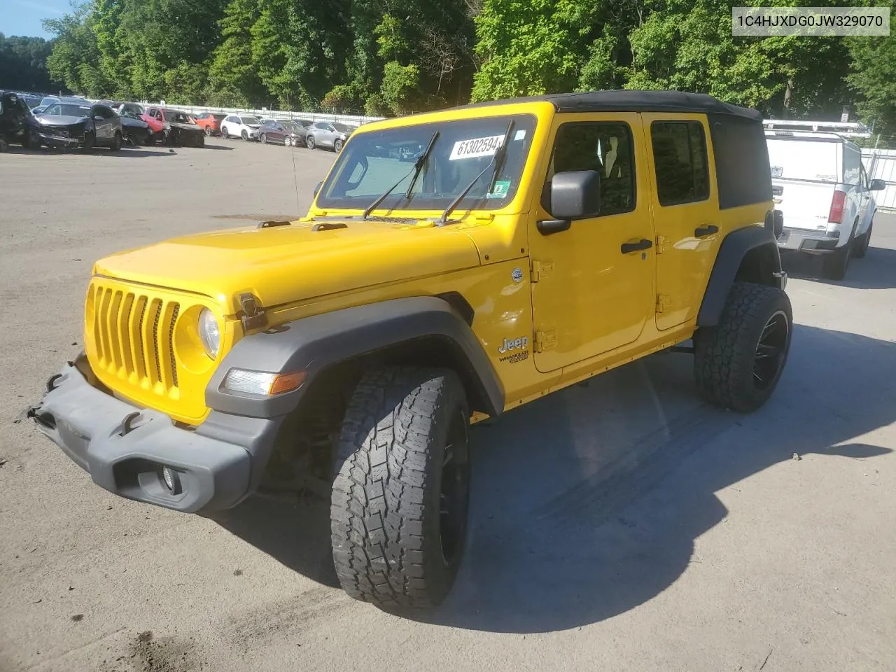 2018 Jeep Wrangler Unlimited Sport VIN: 1C4HJXDG0JW329070 Lot: 61302594