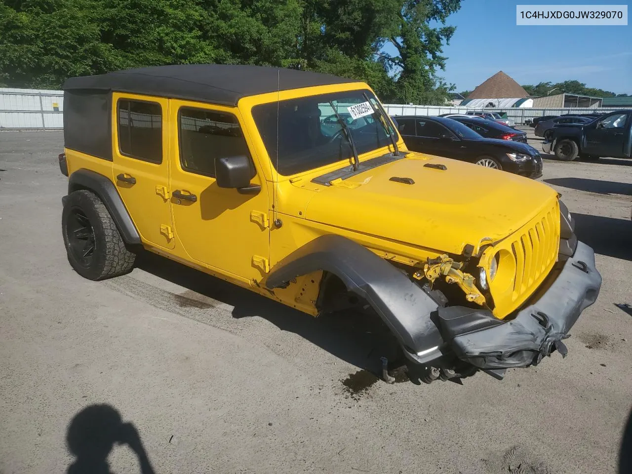 2018 Jeep Wrangler Unlimited Sport VIN: 1C4HJXDG0JW329070 Lot: 61302594