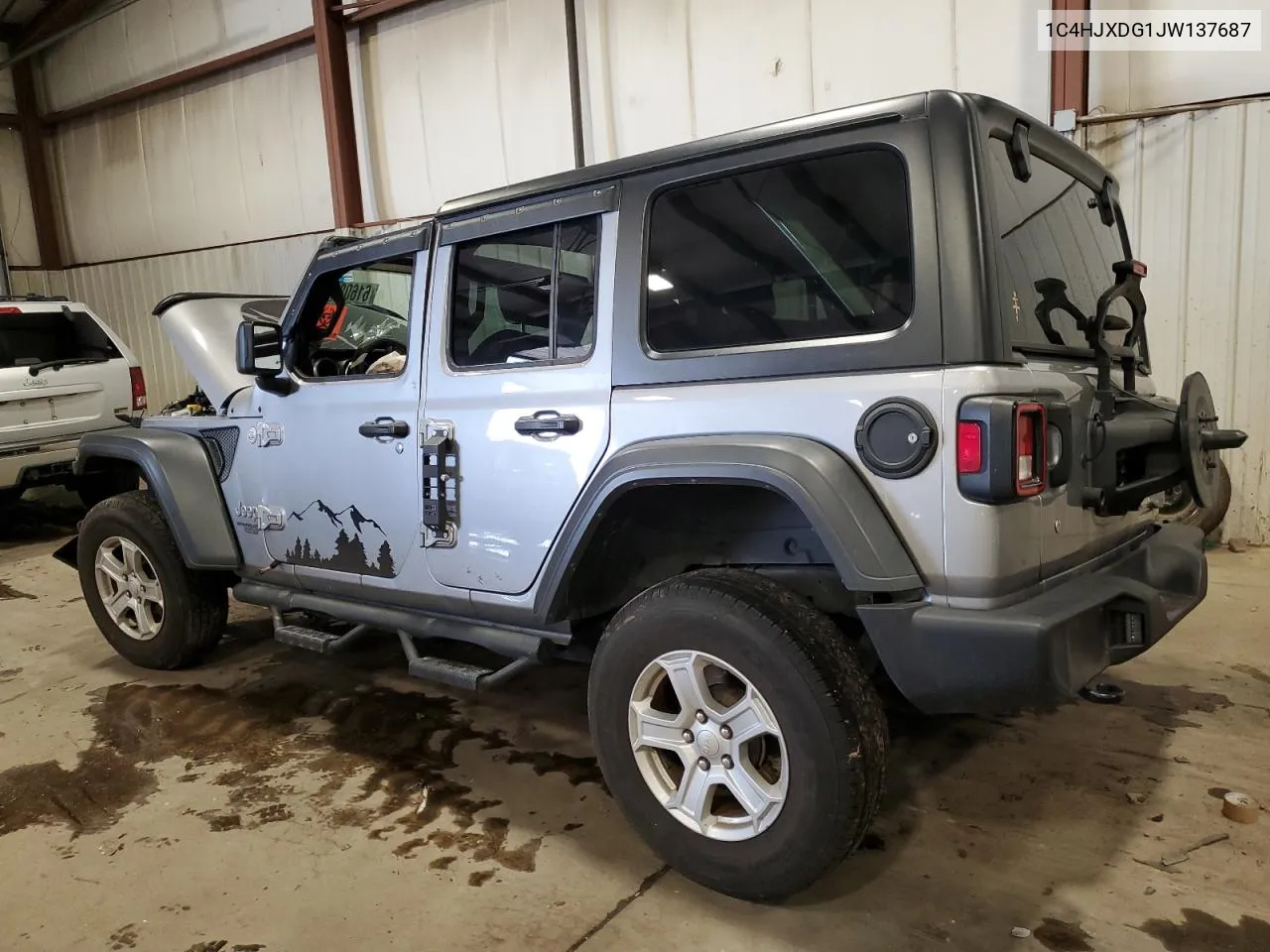 2018 Jeep Wrangler Unlimited Sport VIN: 1C4HJXDG1JW137687 Lot: 61608324