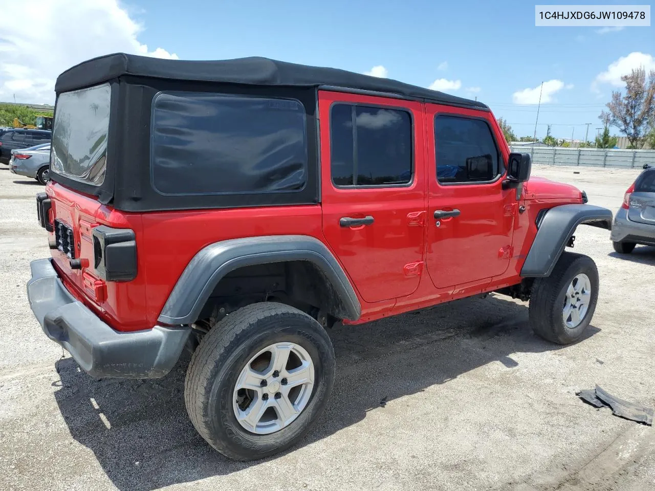 1C4HJXDG6JW109478 2018 Jeep Wrangler Unlimited Sport