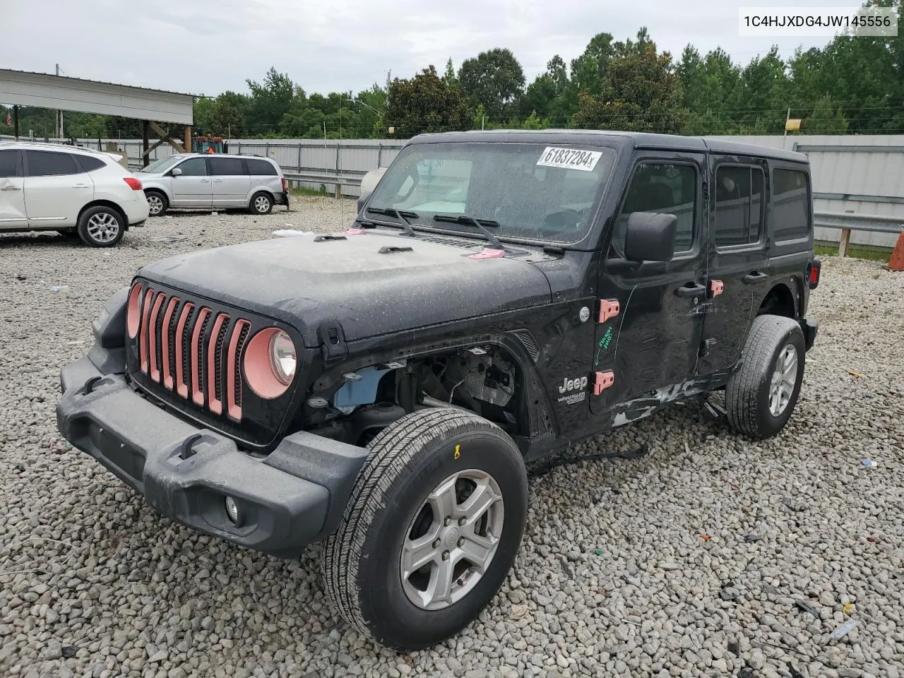 2018 Jeep Wrangler Unlimited Sport VIN: 1C4HJXDG4JW145556 Lot: 61837284