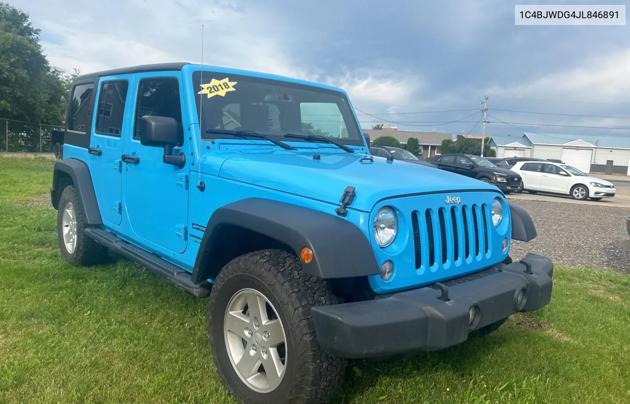 2018 Jeep Wrangler Unlimited Sport VIN: 1C4BJWDG4JL846891 Lot: 62205904