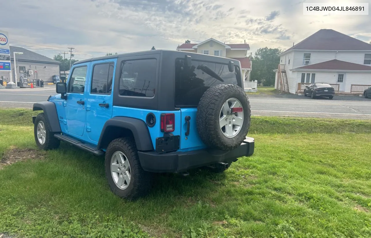 2018 Jeep Wrangler Unlimited Sport VIN: 1C4BJWDG4JL846891 Lot: 62205904