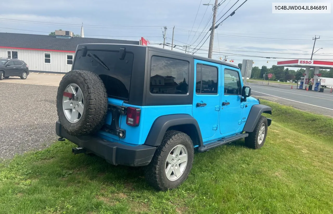 2018 Jeep Wrangler Unlimited Sport VIN: 1C4BJWDG4JL846891 Lot: 62205904