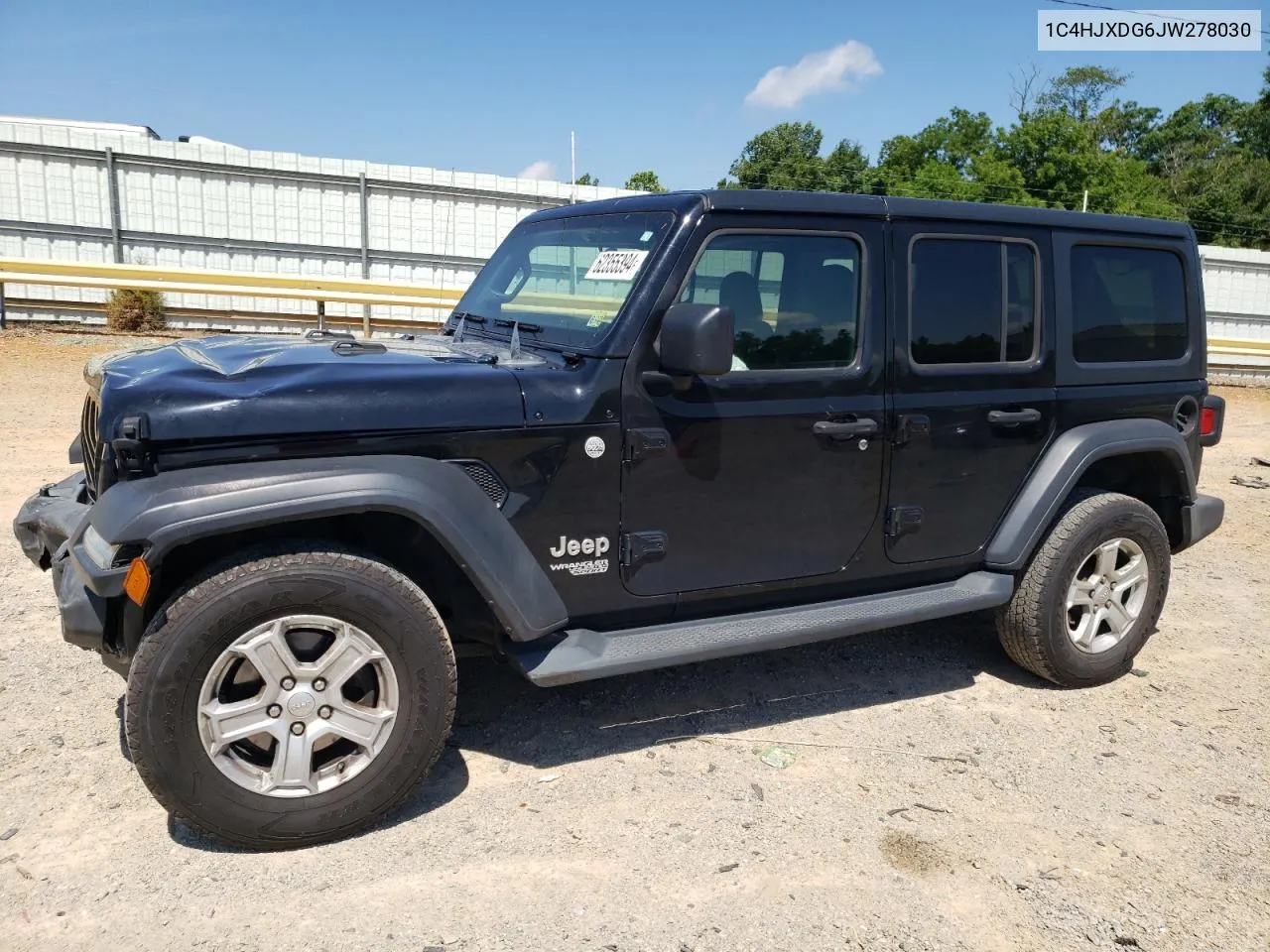 2018 Jeep Wrangler Unlimited Sport VIN: 1C4HJXDG6JW278030 Lot: 62355394