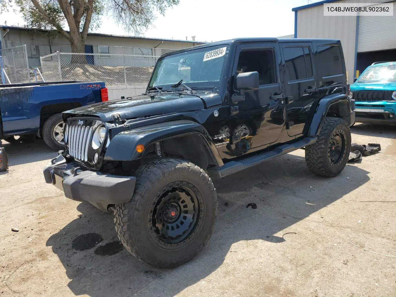 2018 Jeep Wrangler Unlimited Sahara VIN: 1C4BJWEG8JL902362 Lot: 62839934