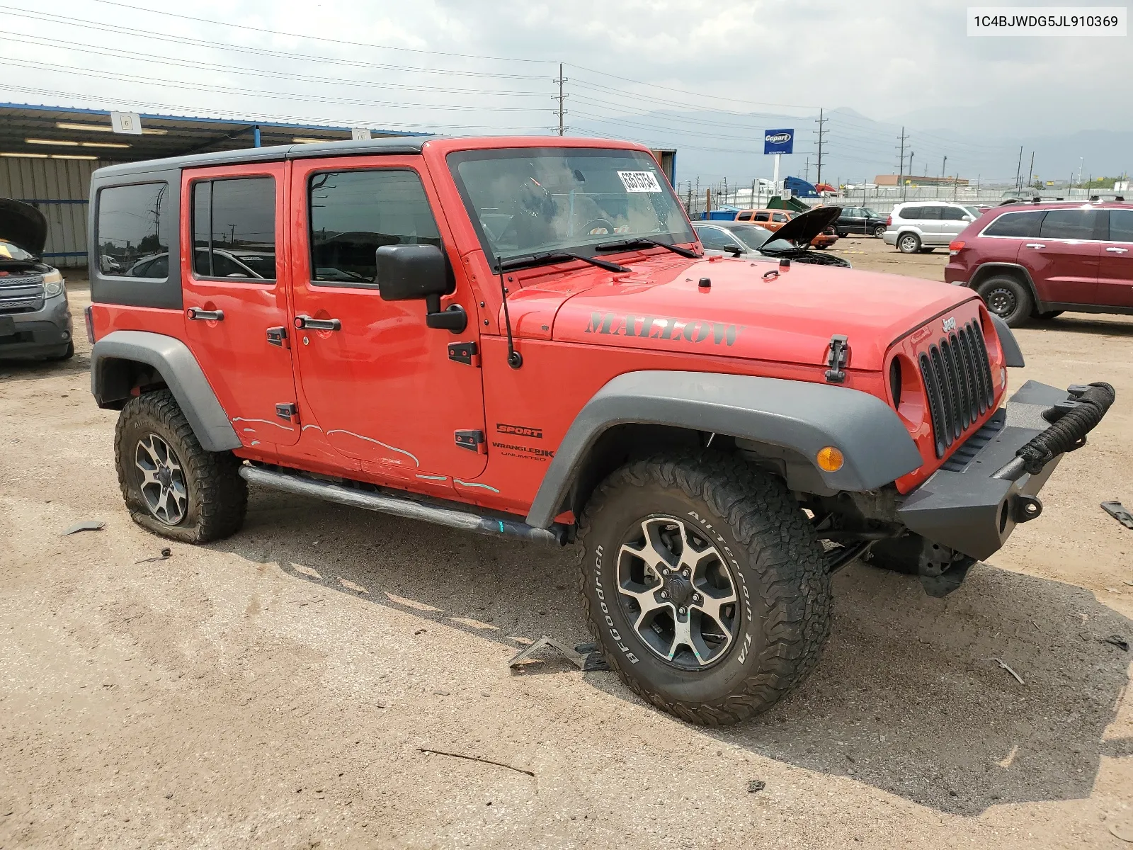 2018 Jeep Wrangler Unlimited Sport VIN: 1C4BJWDG5JL910369 Lot: 63515754