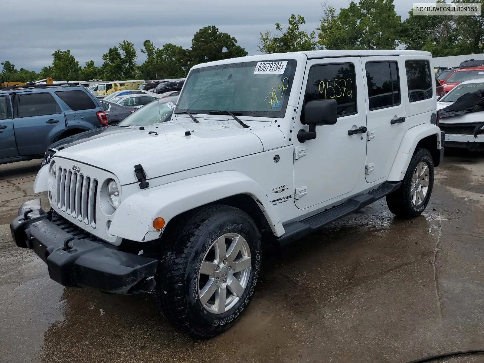 2018 Jeep Wrangler Unlimited Sahara VIN: 1C4BJWEG9JL809155 Lot: 63679794