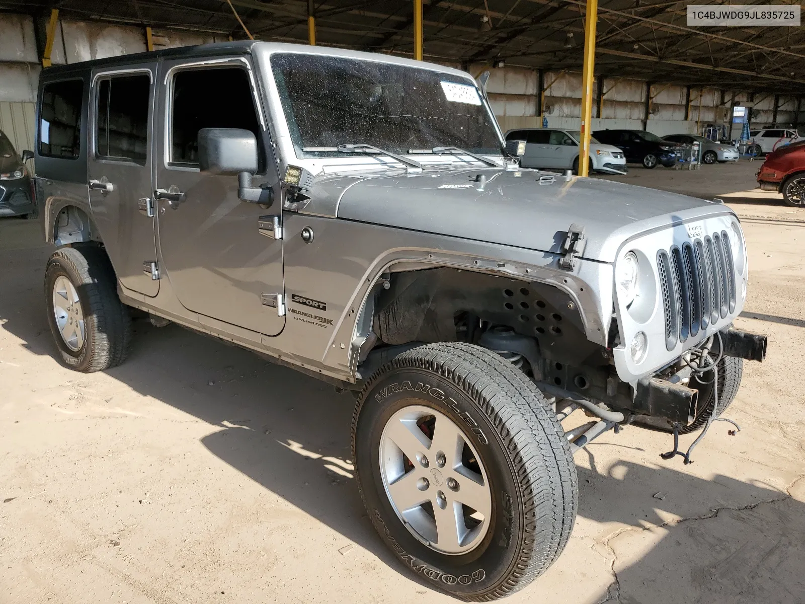 2018 Jeep Wrangler Unlimited Sport VIN: 1C4BJWDG9JL835725 Lot: 64043894