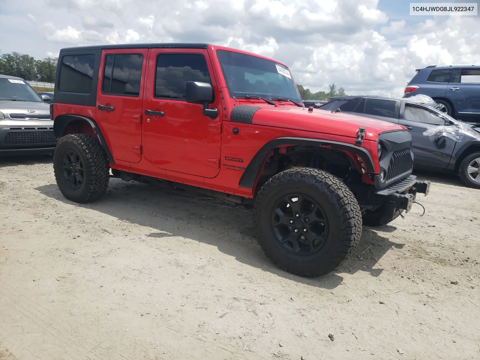 2018 Jeep Wrangler Unlimited Sport VIN: 1C4HJWDG8JL922347 Lot: 64438744