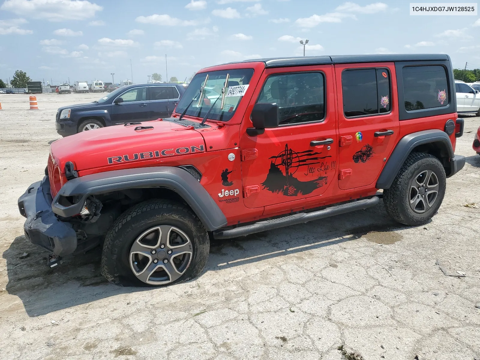 2018 Jeep Wrangler Unlimited Sport VIN: 1C4HJXDG7JW128525 Lot: 64927744