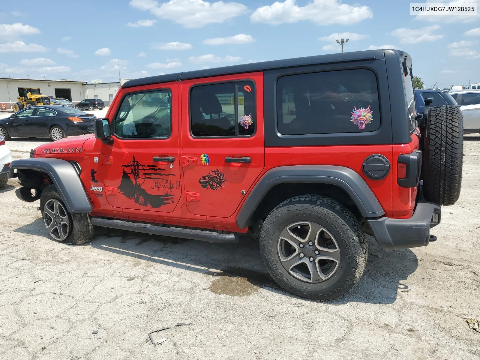 2018 Jeep Wrangler Unlimited Sport VIN: 1C4HJXDG7JW128525 Lot: 64927744